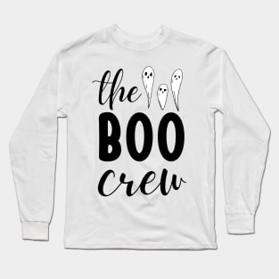 The Boo Crew Funny Halloween Graphic Design Cute Ghosts Long Sleeve T-Shirt